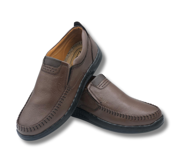 ART-0705 Brown,Black Casual cow leather Shoes - Image 6