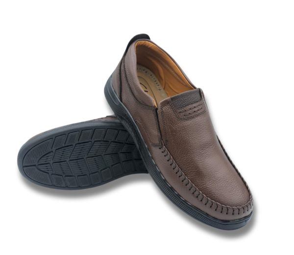 ART-0705 Brown,Black Casual cow leather Shoes - Image 5