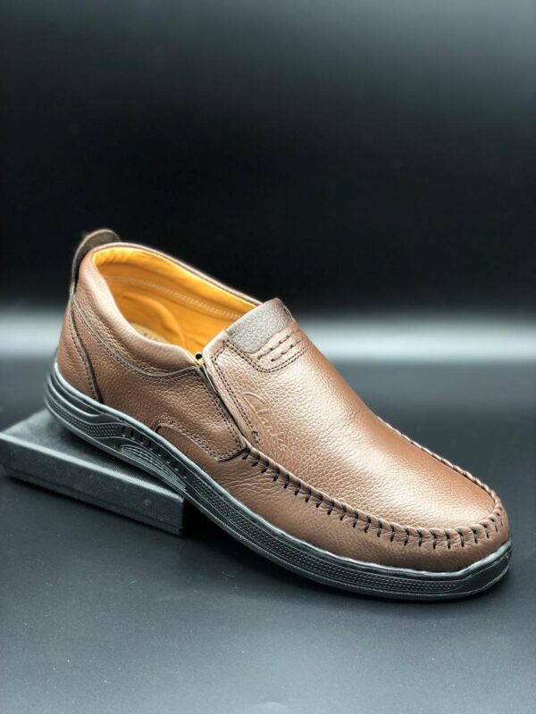 ART-0705 Black | brown Casual cow leather Shoes - Image 3