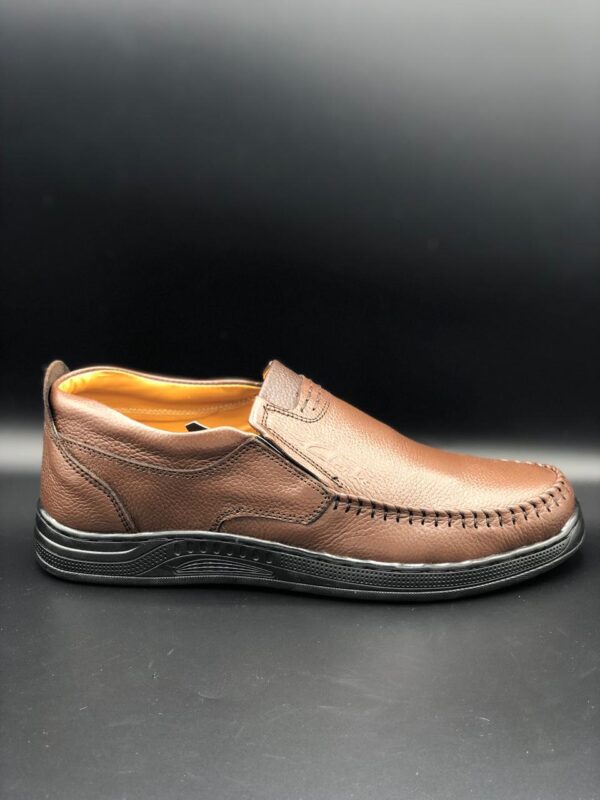 ART-0705 Black | brown Casual cow leather Shoes - Image 2